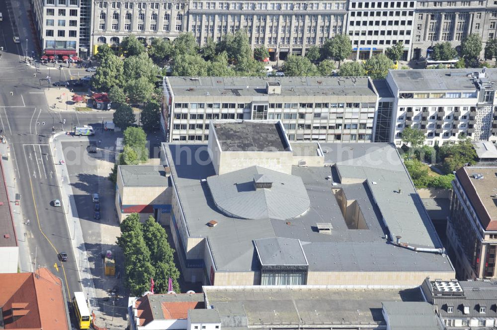 Aerial image Berlin - Look at the roof of the Komische opera house in Berlin. The architects Hermann Helmer and Ferdinand Fellner designed the opera in 1892