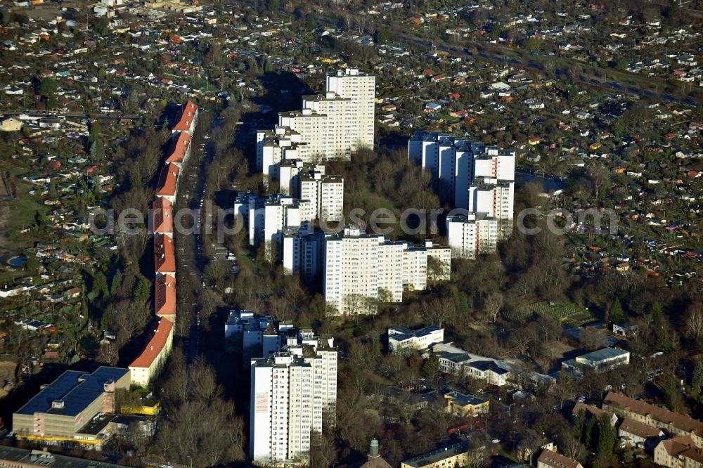 Aerial photograph Berlin OT Neukölln - View of the Dammwegsiedlung in the district of Neukoelln in Berlin