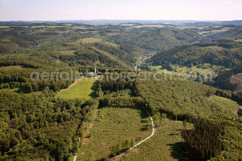 Aerial photograph Iserlohn - View of the Danzturm in Iserlohn in the state of North Rhine-Westphalia