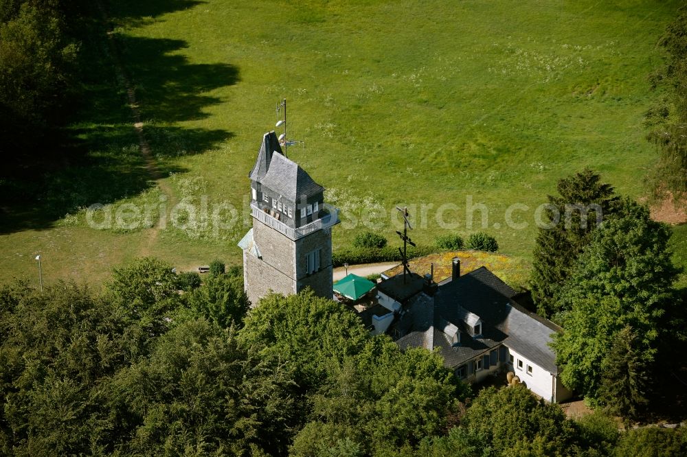 Aerial photograph Iserlohn - View of the Danzturm in Iserlohn in the state of North Rhine-Westphalia