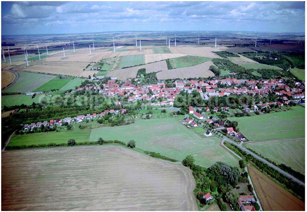 Aerial photograph Dardesheim - 22.08.2004, Blick auf Dardesheim im Harz