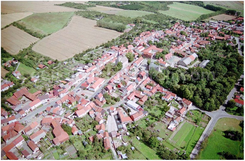 Aerial image Dardesheim - 22.08.2004, Blick auf Dardesheim im Harz