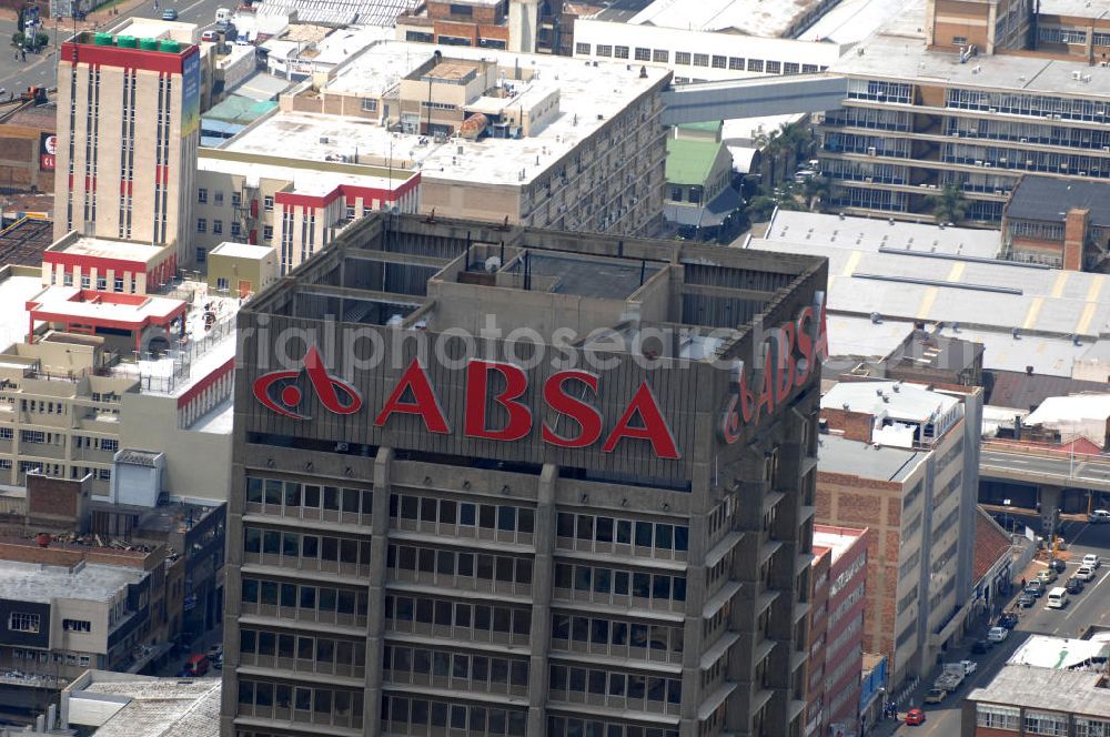 Johannesburg from above - The Absa Building in Johannesburg ist the headquarter of Absa Group Limited. The company is the largest consumer bank in South Africa