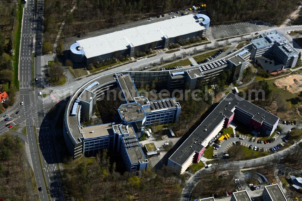 Aerial image Nürnberg - Office building Air Campus Conference Center on Thurn-und-Taxis-Strasse in the district Schafhof in Nuremberg in the state Bavaria, Germany