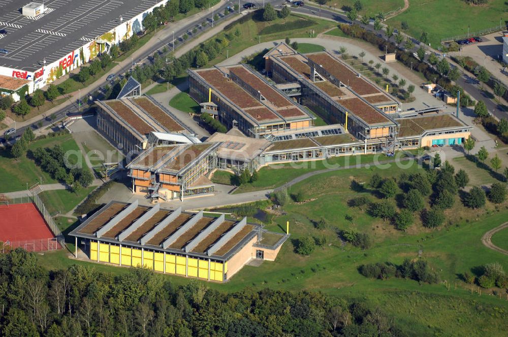 FREITAL from the bird's eye view: Blick auf das Berufliche Schulzentrum für Technik und Wirtschaft, „Otto Lilienthal“ Freital. Kontakt: Otto-Dix-Str. 2, 01705 Freital, Tel. +49 (0)351 649630, Fax +49 (0)351 6496399, e-mail: kontakt@bsz-freital.de