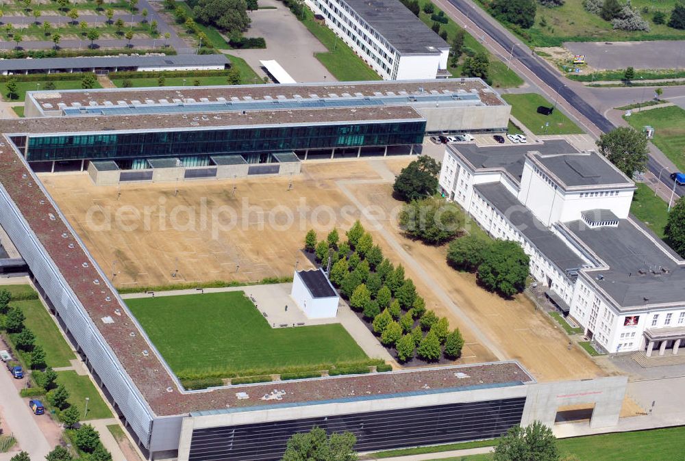 Aerial photograph Bitterfeld - The vocational training center August von Parseval is a vocational school in the district of Anhalt-Bitterfeld. It is located in the western part of the local district Bitterfeld in Bitterfeld-Wolfen