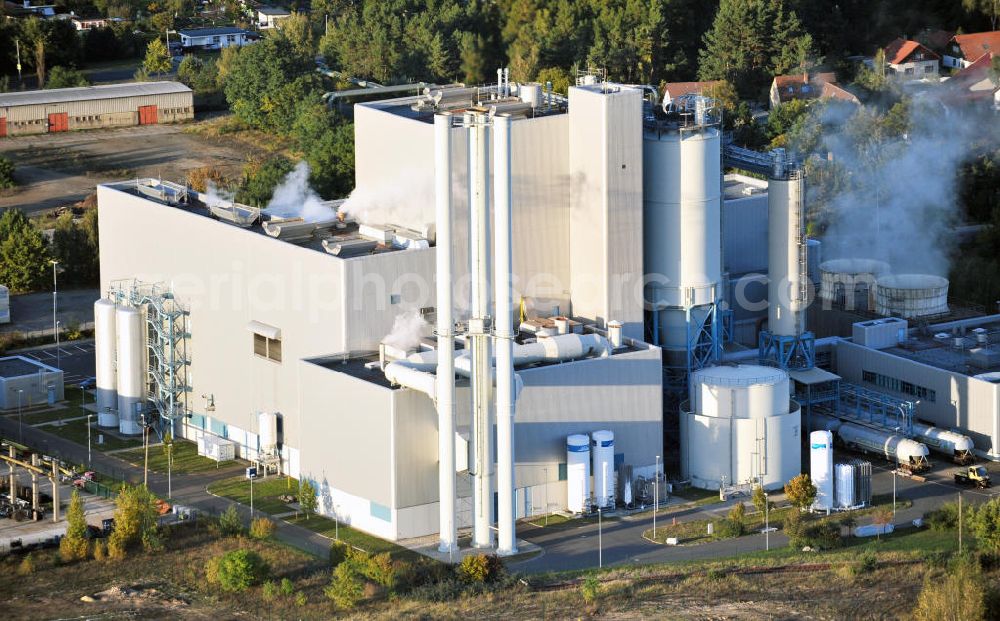 Aerial photograph Cottbus - View of the block heat and power plant in Cottbus, which was built at the site of the old power station in 1998