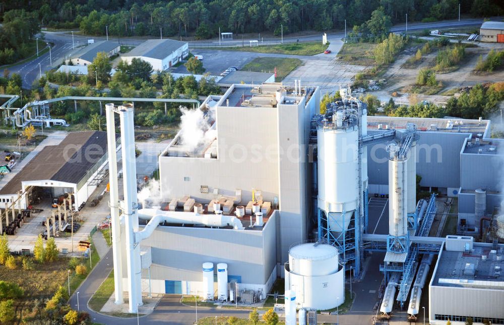 Aerial photograph Cottbus - View of the block heat and power plant in Cottbus, which was built at the site of the old power station in 1998