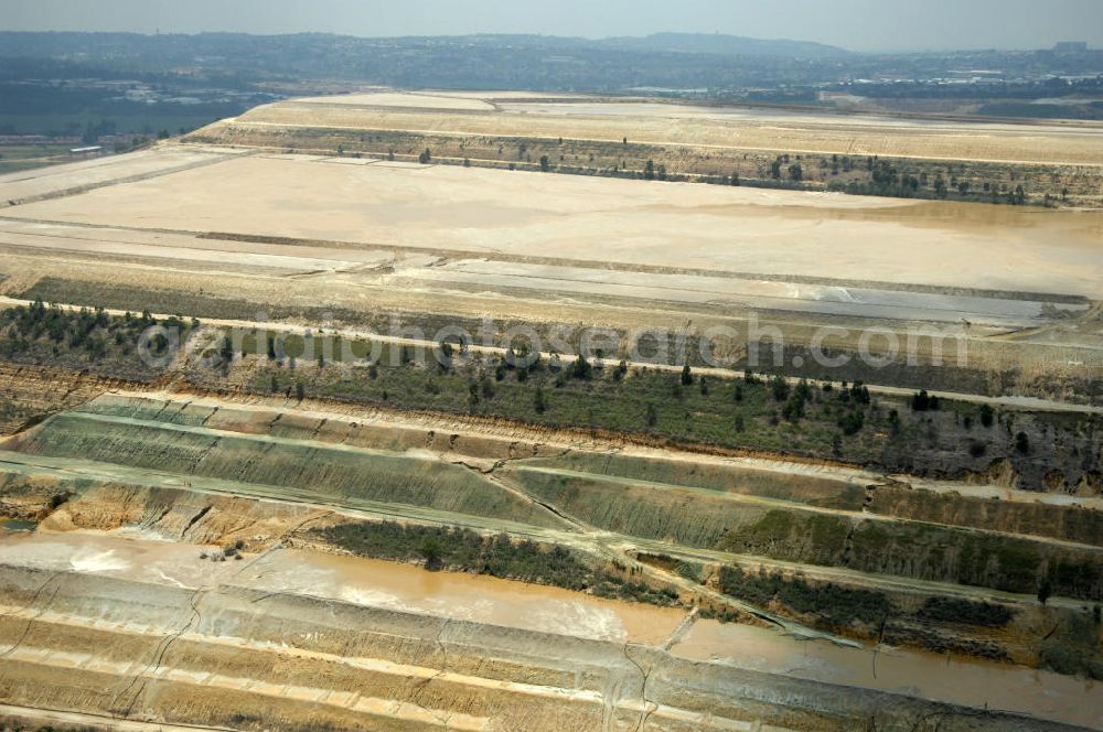 JOHANNESBURG from above - The Central Rand Goldfield in Johannesburg, South Africa. The gold mining in this area is operated by Crown Gold Recoveries. The company belongs to DRDGold Limited