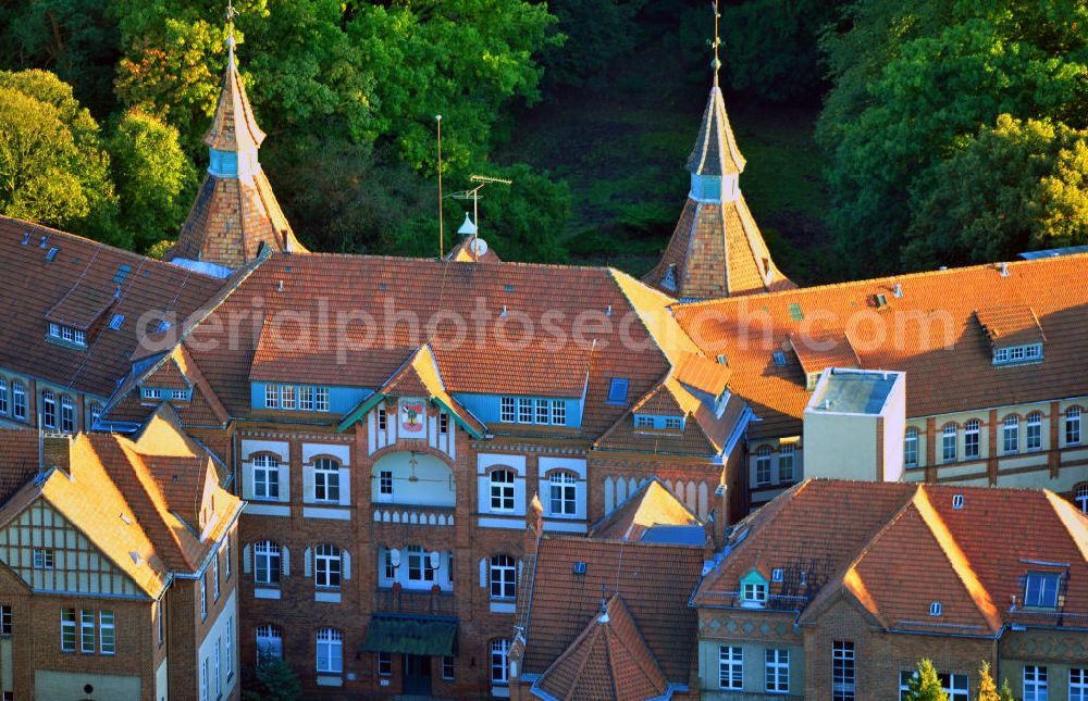 Kolkwitz from above - View of the DOLCE VITA PARK Kolkwitz, a landmarked property in Kolkwitz. The AIVV real estate asset management creates ownership and existing homes in the building