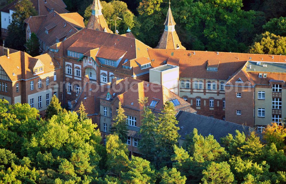 Aerial image Kolkwitz - View of the DOLCE VITA PARK Kolkwitz, a landmarked property in Kolkwitz. The AIVV real estate asset management creates ownership and existing homes in the building