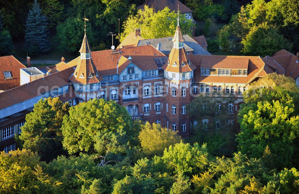 Aerial photograph Kolkwitz - View of the DOLCE VITA PARK Kolkwitz, a landmarked property in Kolkwitz. The AIVV real estate asset management creates ownership and existing homes in the building