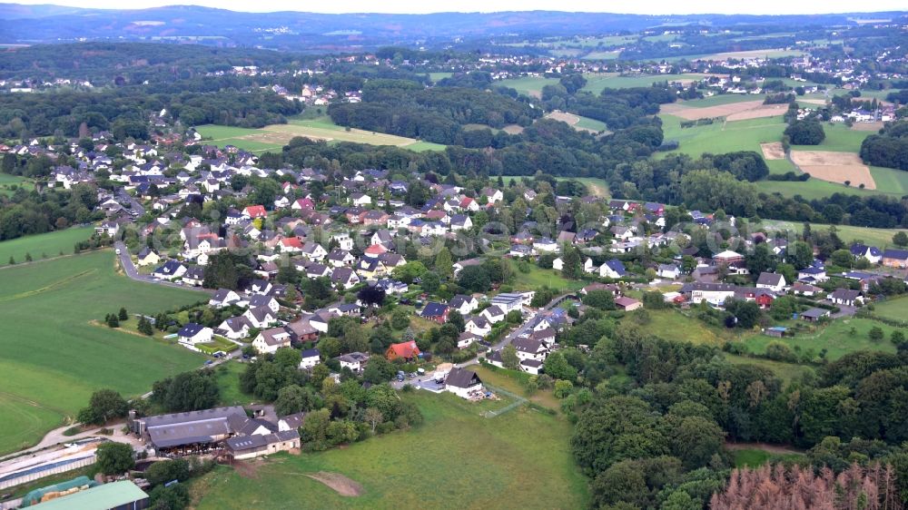 Hennef (Sieg) from the bird's eye view: The village of Lichtenberg in the state North Rhine-Westphalia, Germany