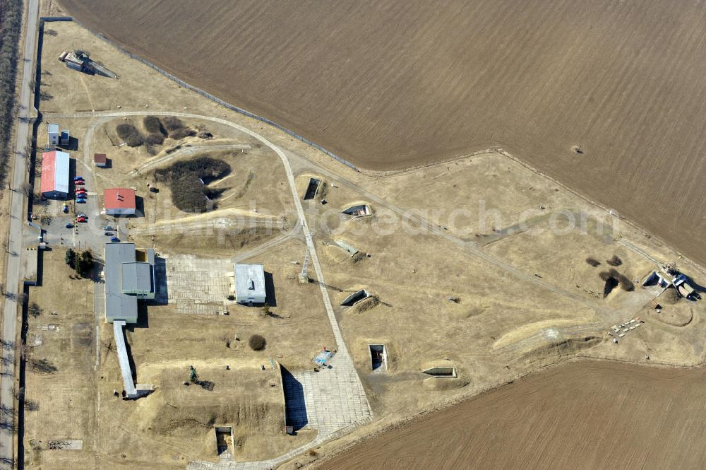 Aerial image BILENCE - Area of the fromer 51st Electronic Battalion near the borough Bilence in the district of Chomutov, Czech Republic