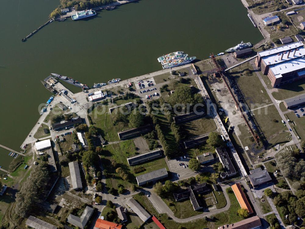 Aerial photograph Peenemünde auf Usedom - The Historical and Technical Museum Peenemünde is a museum, which deals with the history of the Army Research Center Peenemünde test site and the Air Force. It is located in the bunker and on the grounds of the former power station at Peenemunde on Usedom Island in the eastern state of Mecklenburg-Western Pomerania