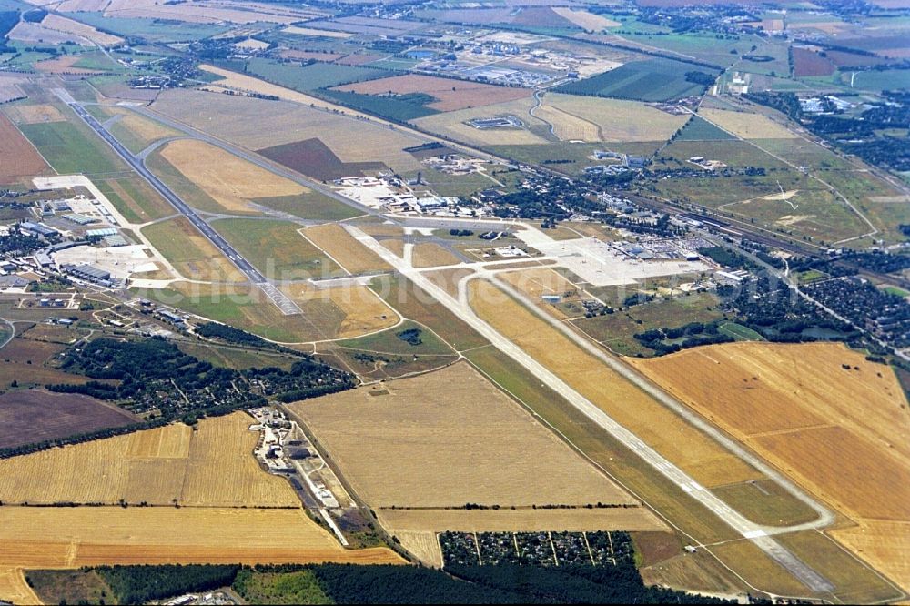 Aerial photograph Schönefeld - The premises of the airport Berlin-Schoenefeld photographed from an altitude of 2000 meters. The photo was taken before the start of construction for the new airport. The village Diepensee is still existent