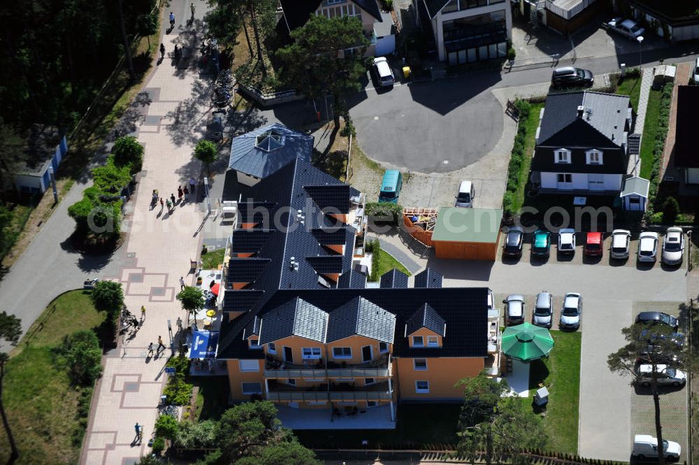 Trassenheide from above - View at the Haus zur Düne at the seaside resort Trassenheide. Some of the Wolfgang Gerbere apartments are also hired as holiday flats