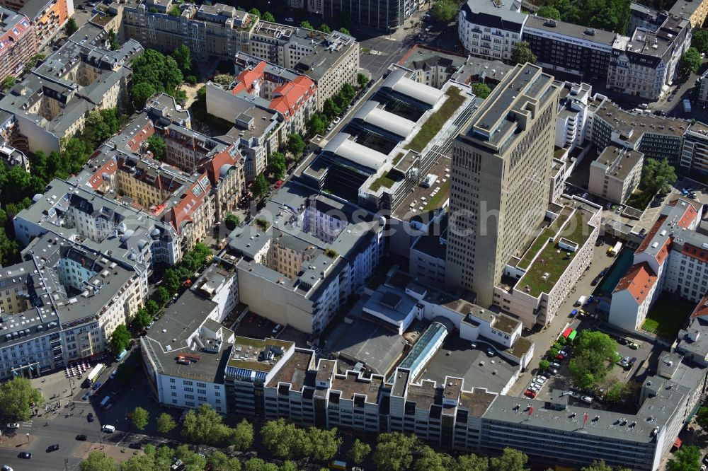 Aerial image Berlin - View at the high building of the shopping and office complex of the Ku Damm Karree