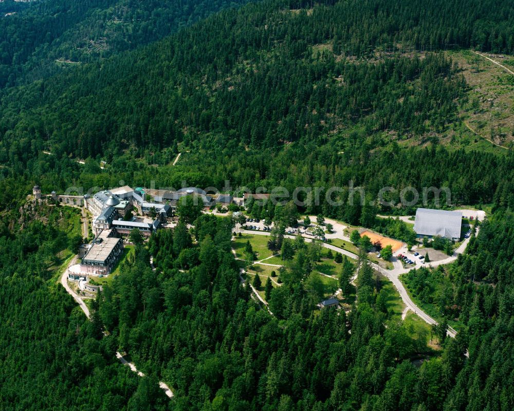 Aerial photograph Bühl - Photo of the Bühlerhöhe, which was built on the Kohlberg rock in 1912 as an officer's convalescent home. It is used as an hotel