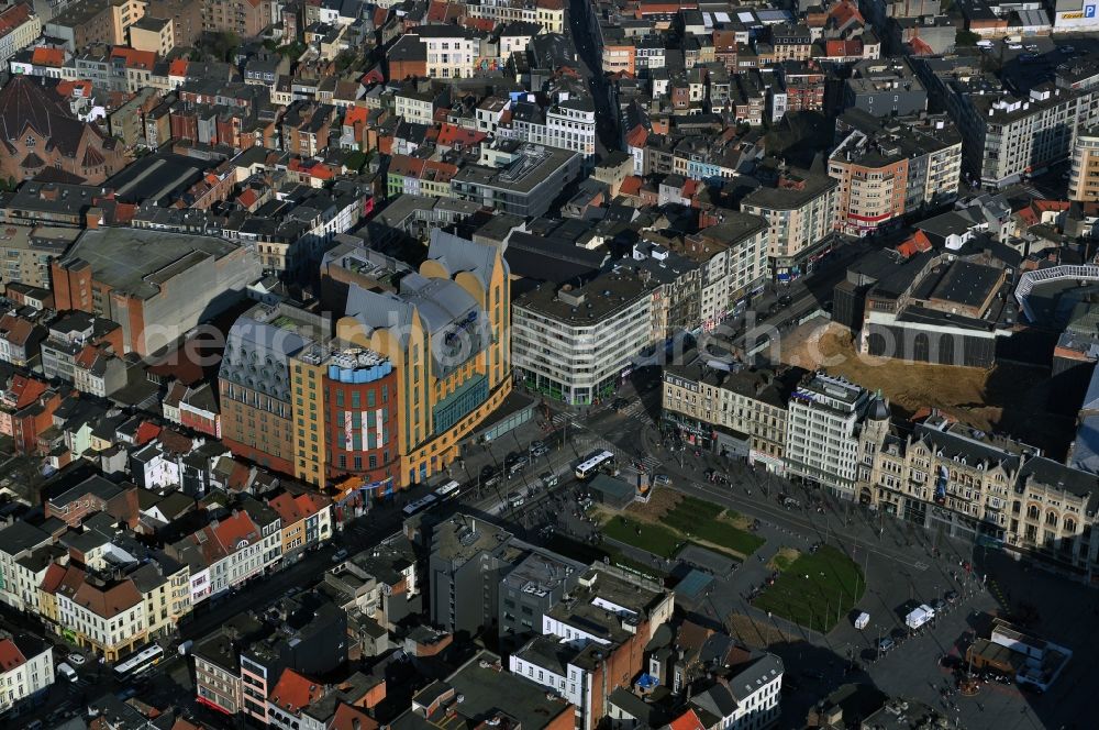 Aerial image Antwerpen - The hotel Raddisson BLU in the city center of Antwerp in Belgium