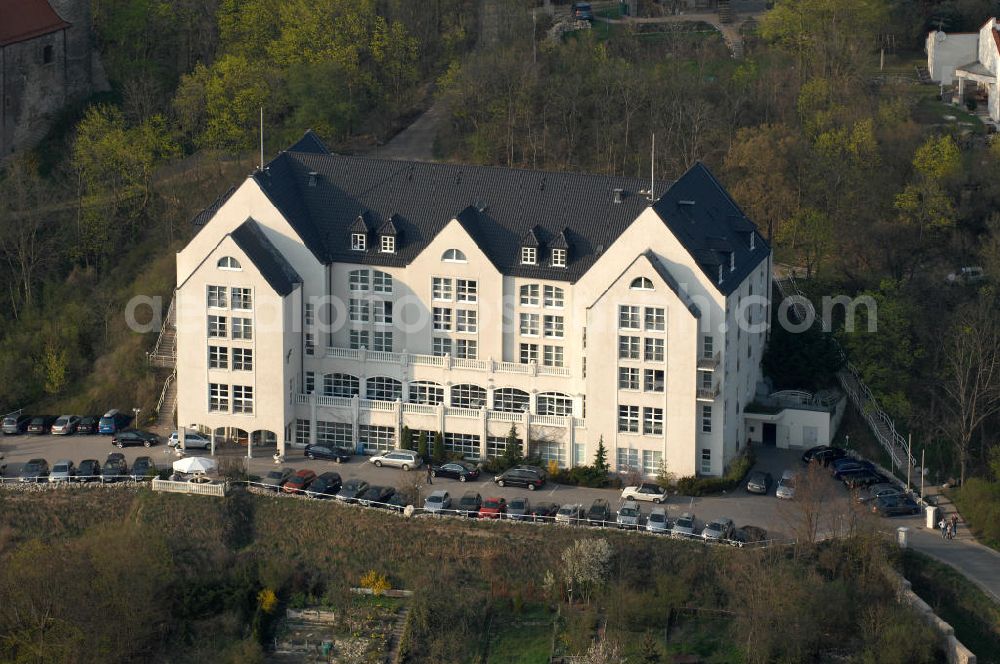 Bad Frankenhausen from above - Blick auf das Hotel Residenz in Bad Frankenhausen. Bad Frankenhausen ist eine Kur- und Erholungsstadt im thüringischen Kyffhäuserkreis im Norden Thüringens. Kontakt: Hotel Residenz, Am Schlachtberg 3, 06567 Bad Frankenhausen, Tel. +49 (0)34671 75 0, Fax +49 (0)34671 75 300, e-mail: headoffice@success-group.com