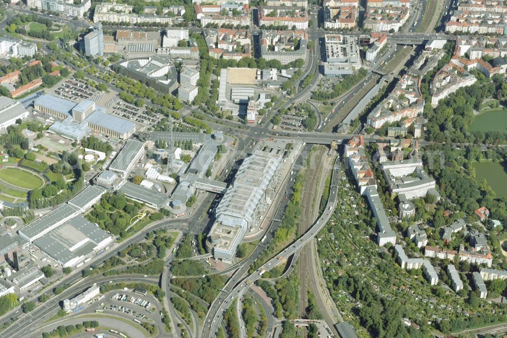 Berlin from above - The ICC as part of the Messe Berlin in Berlin