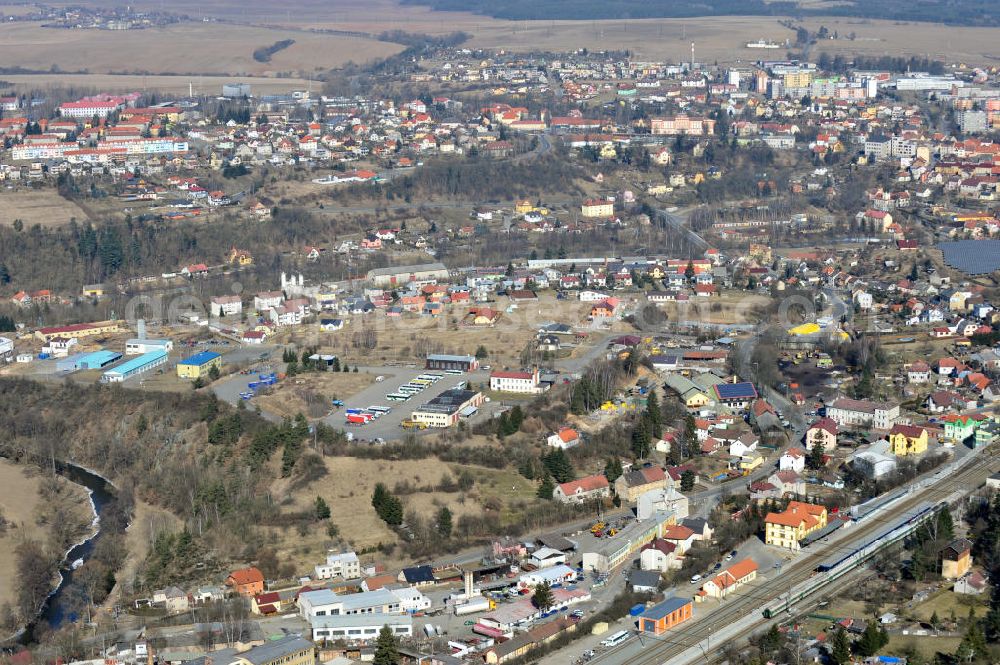 Aerial image STRIBRO - The industial area of Stribro near Plzen in the Czech Republic