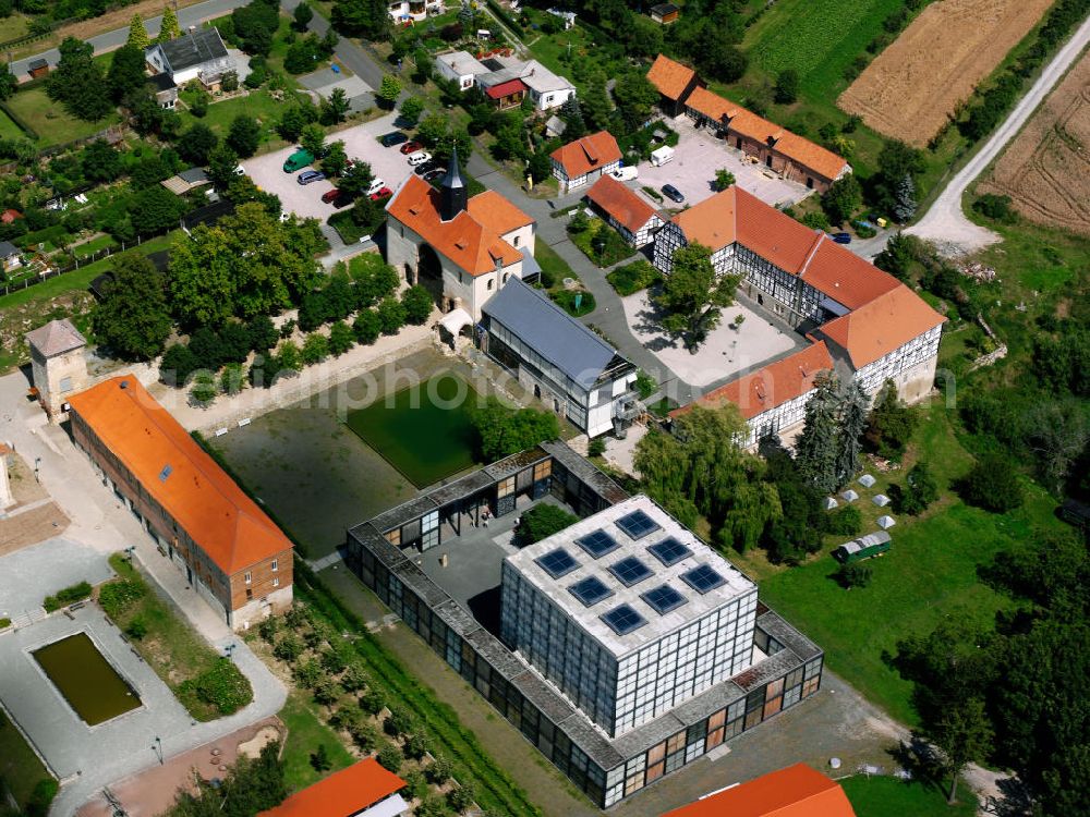 Körner OT Volkenroda from above - The monastery Volkenroda is a former Cistercian monastery in the district of Volkenroda in the municipality Körner in Thuringia. Körner is a rural community in Unstrut-Hainich-Kreis in Thuringia in Germany