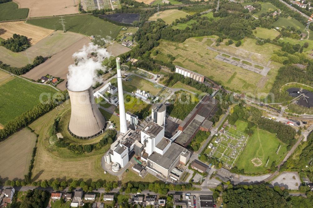 Dortmund from the bird's eye view: View of the Gustav Knepper Power Station which is a coal-fired power station in Dortmund-Mengede. It is a part of the E.ON group