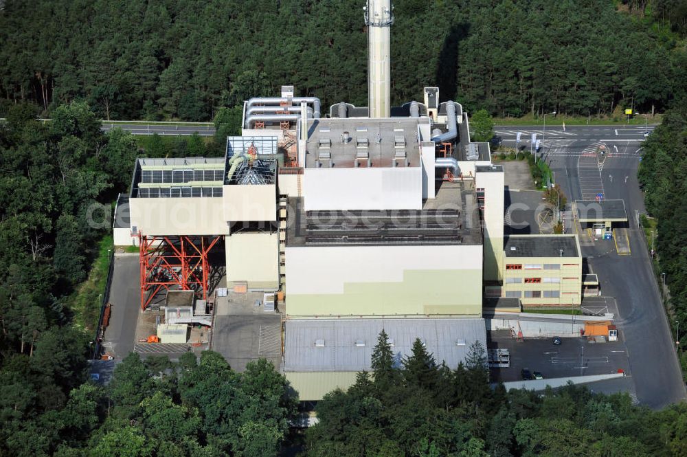 Aerial photograph Offenbach - View of the waste incineration plant in Offenbach in Hesse, which is operated by the energy supply Offenbach (EVO)