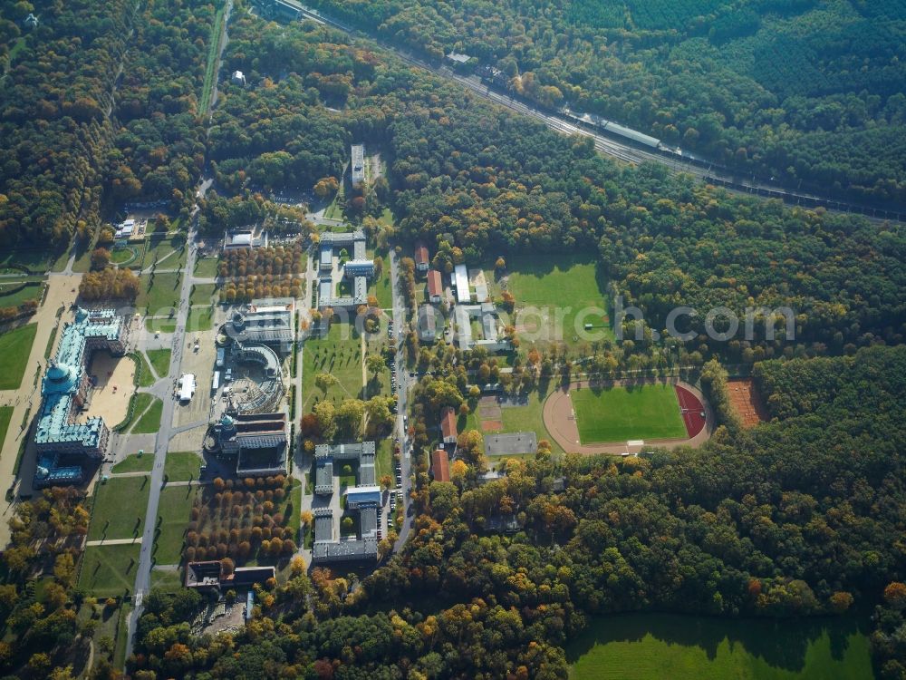 Potsdam from the bird's eye view: View of the New Palace in Potsdam and the communs