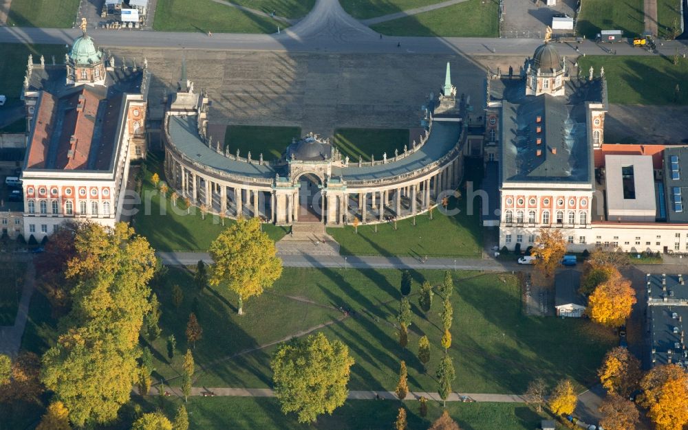 Potsdam from above - View of the New Palace in Potsdam and the communs