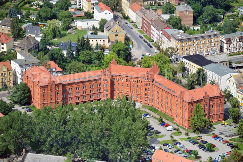 Aerial photograph Wittenberg - View at the new town hall, a former casern where there is the entire city council of Wittenberg since the year 2000 located