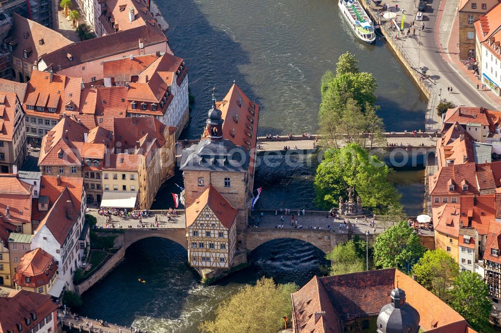 Aerial image Bamberg - View at the Main in the city of in Bamberg in the federal state of Bavaria