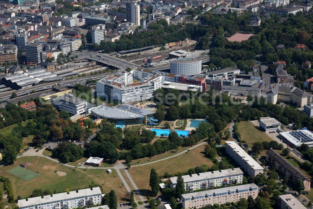 Aerial photograph Mainz - The Taubertsbergbad in Mainz in Rhineland-Palatinate