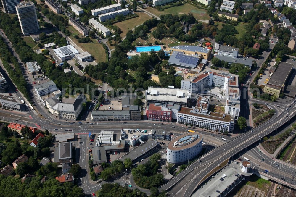 Mainz from the bird's eye view: The Taubertsbergbad in Mainz in Rhineland-Palatinate