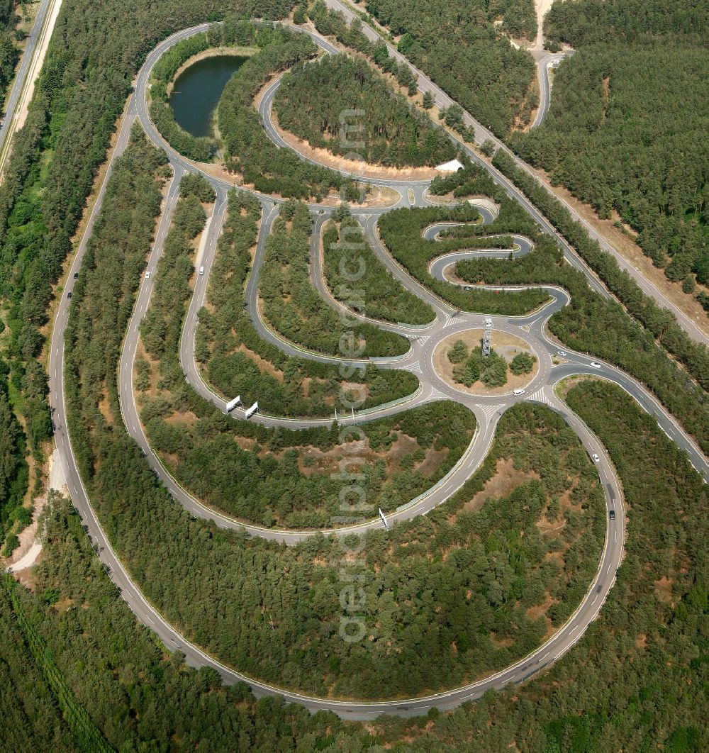 Aerial photograph GIFHORN - The VW test track Ehra-Lessien in the rural district Gifhorn of Lower Saxony. The area is used as a test and proving ground for VW and its associated car brands and includes among others a high-speed circuit