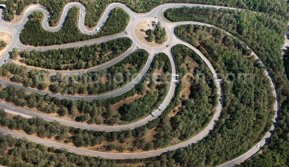 Aerial image GIFHORN - The VW test track Ehra-Lessien in the rural district Gifhorn of Lower Saxony. The area is used as a test and proving ground for VW and its associated car brands and includes among others a high-speed circuit