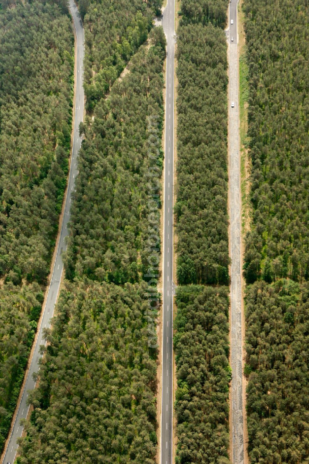 Aerial photograph GIFHORN - The VW test track Ehra-Lessien in the rural district Gifhorn of Lower Saxony. The area is used as a test and proving ground for VW and its associated car brands and includes among others a high-speed circuit