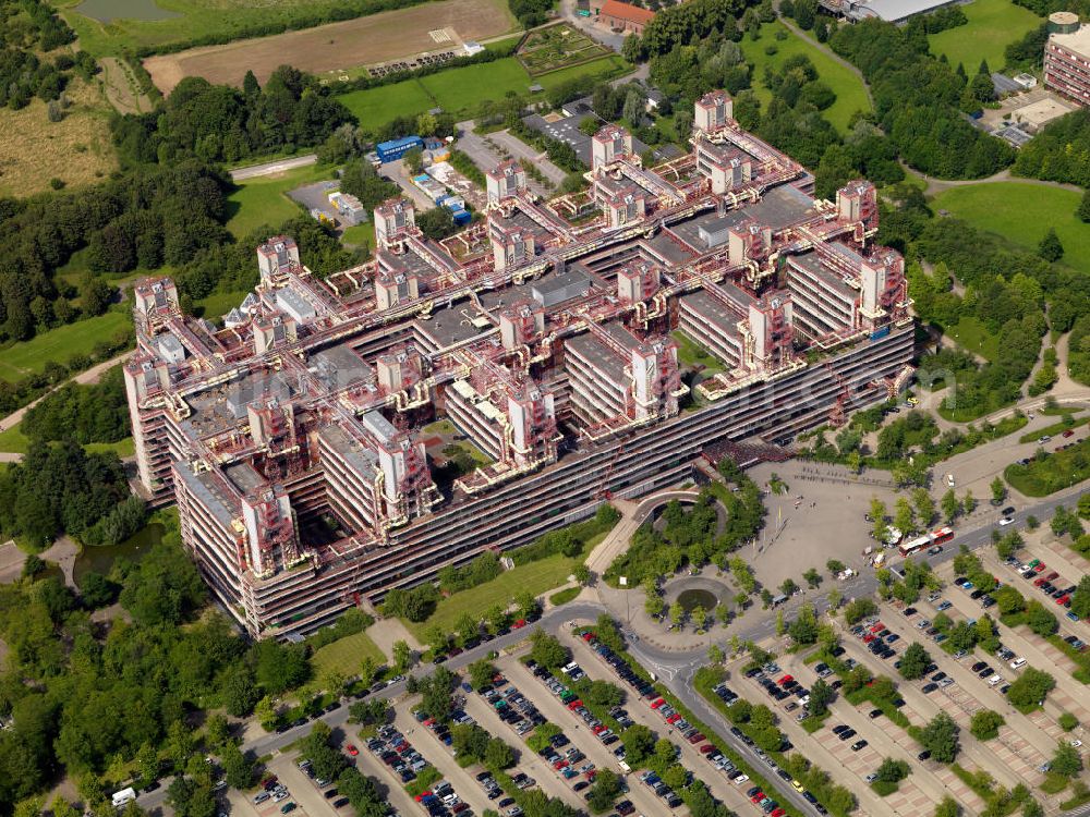 Aerial image Aachen - The University Hospital Aachen is a hospital of maximal level of care and the Hospital of the Rheinisch-Westfälische Technische Hochschule Aachen