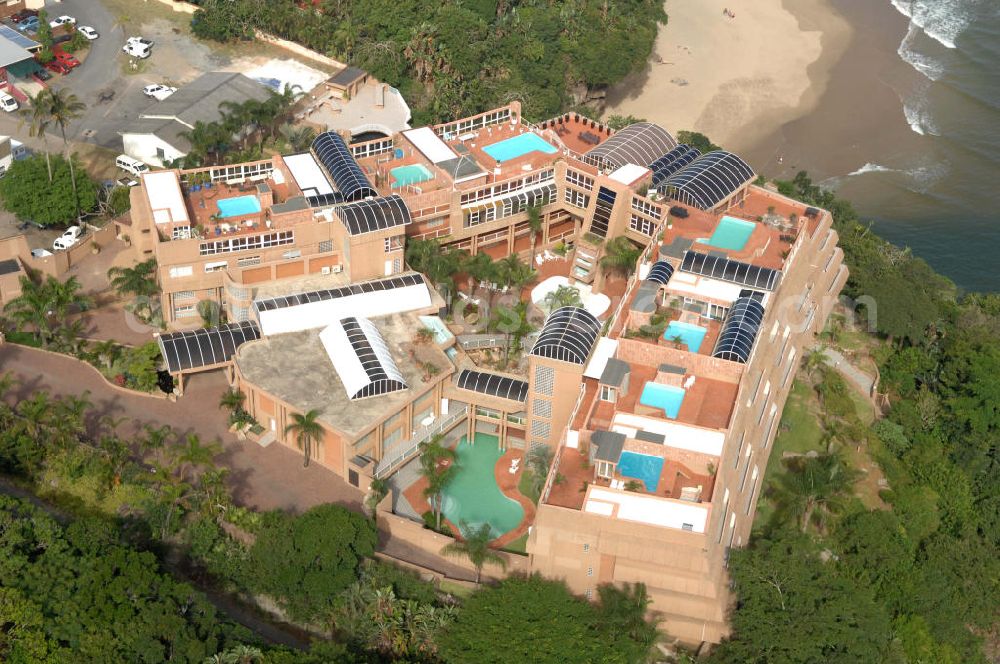 UVONGO from the bird's eye view: The Uvongo Falls Penthouse in Uvongo, South Africa. Uvongo is a seaside resort south of Port Shepstone with a lot of hotels and holiday homes. It is the largest residental area on the South Coast of Africa