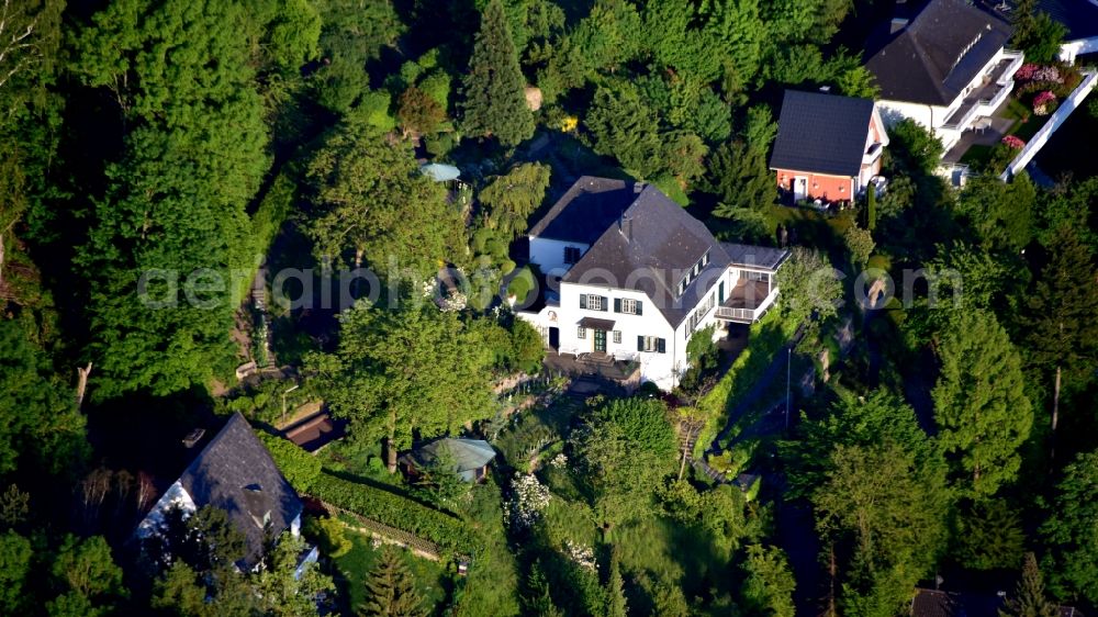 Aerial image Bad Honnef - The house of Konrad Adenauer, first German Chancellor, in Roehndorf in the state of North Rhine-Westphalia, Germany. The house is maintained by the Federal Chancellor Adenauer House Foundation