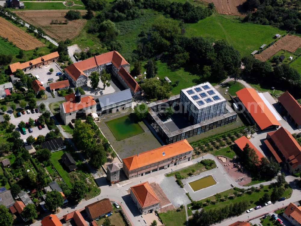 Aerial image Volkenroda - The monastery Volkenroda is a former Cistercian monastery. On the foundations of a former castle was founded in 1131 in Palatinate Volkenroda Cistercian monks from a monastery Altenkamp. 1150 was the church to be consecrated