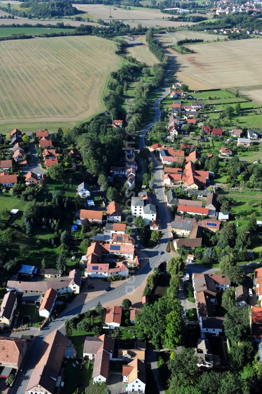 Döbritz from above - Doebritz in the state Thuringia