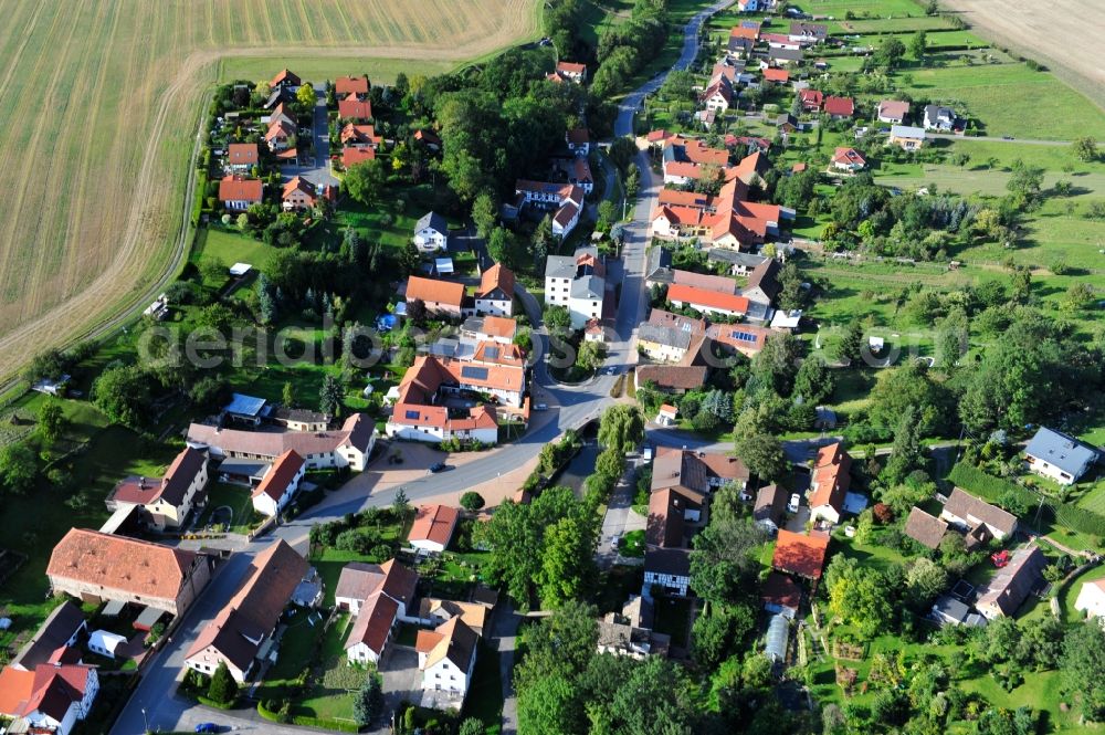 Döbritz from the bird's eye view: Doebritz in the state Thuringia