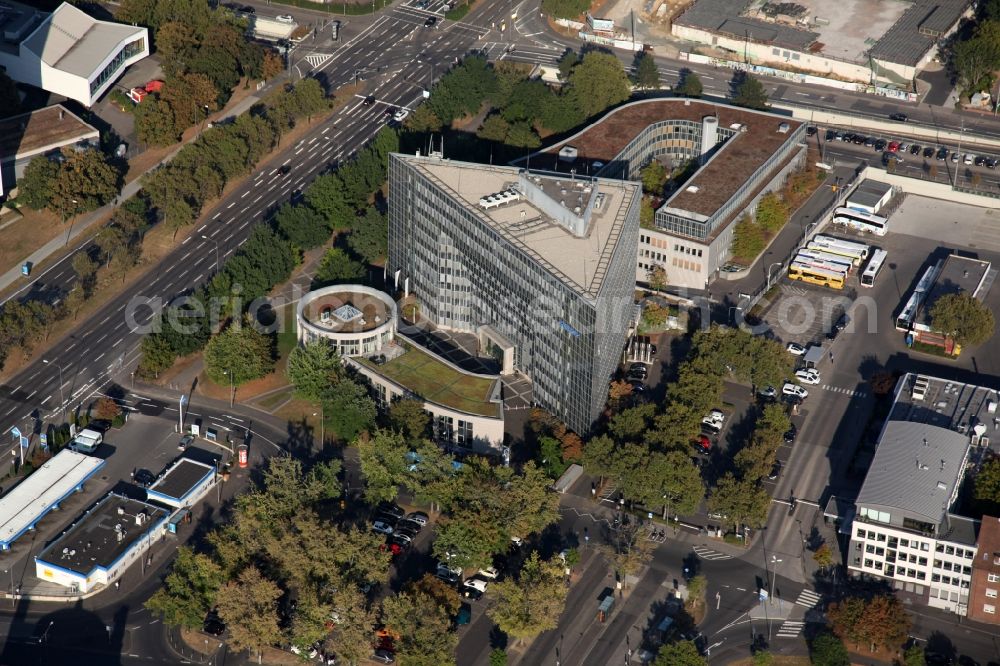 Aerial photograph Wiesbaden - Delta house, ecos office center Wiesbaden, building of the company BBS Buero- und Business Service GmbH in Wiesbaden, state of Hesse