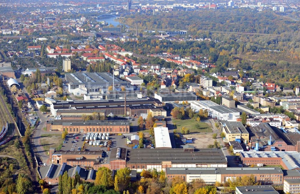 Aerial photograph Magdeburg - View of the industrial area in the district Salbke of Magdeburg