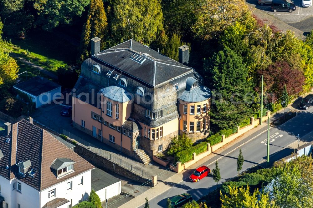 Hagen from above - The listed Rudolf-Springmann-Villa on Christian-Rohlfs-Strasse in Hagen in the federal state of North Rhine-Westphalia, Germany