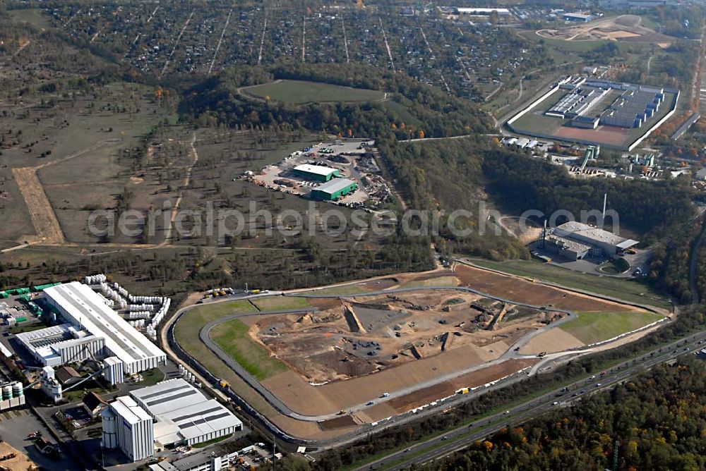 Aerial image Dresden - 25.10.2006 Dresden (Sachsen) Blick auf die Deponieanlagen der Stadtbetriebe Dresden an der Radeburger Straße in 01129 Dresden. Ein Projekt der Amand GmbH & Co.KG