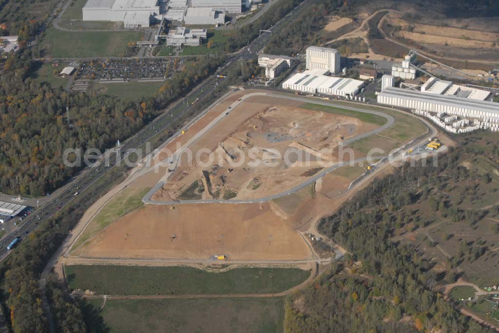 Aerial image Dresden - 25.10.2006 Dresden (Sachsen) Blick auf die Deponieanlagen der Stadtbetriebe Dresden an der Radeburger Straße in 01129 Dresden. Ein Projekt der Amand GmbH & Co.KG